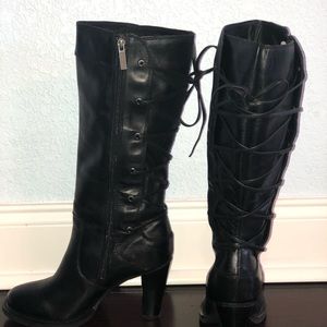 Harley Davidsons back-laced high cut riding boots